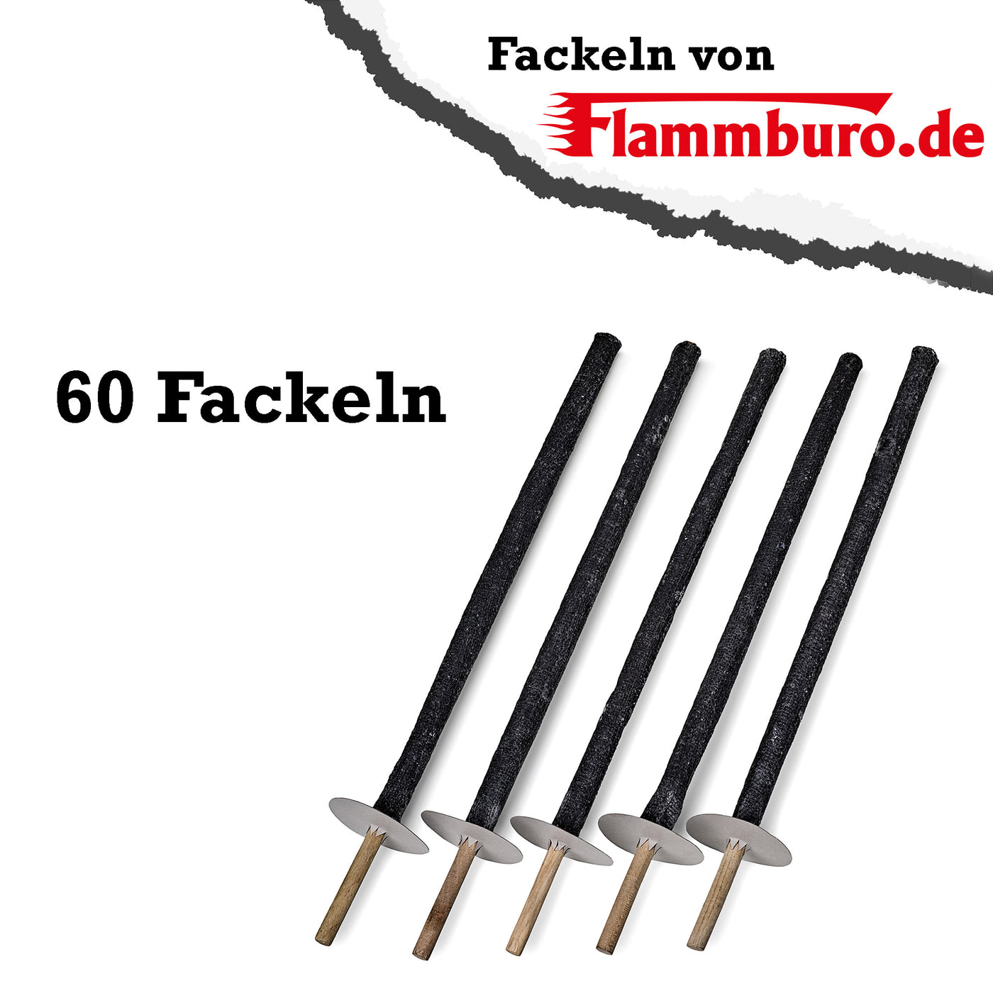 Pechfackel - 60 Fackeln
