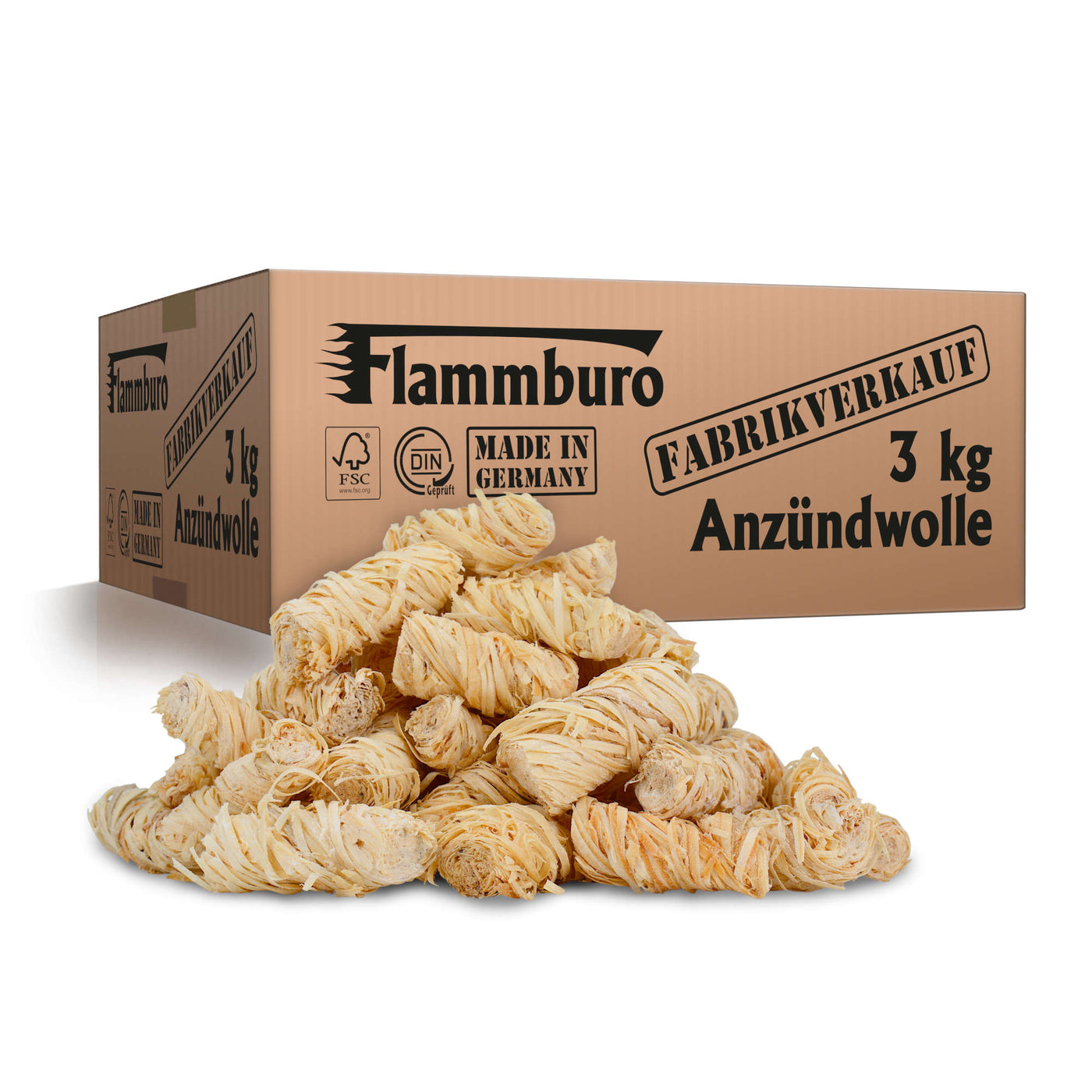 Ökologische Anzündwolle - 3, 5 oder 10 kg