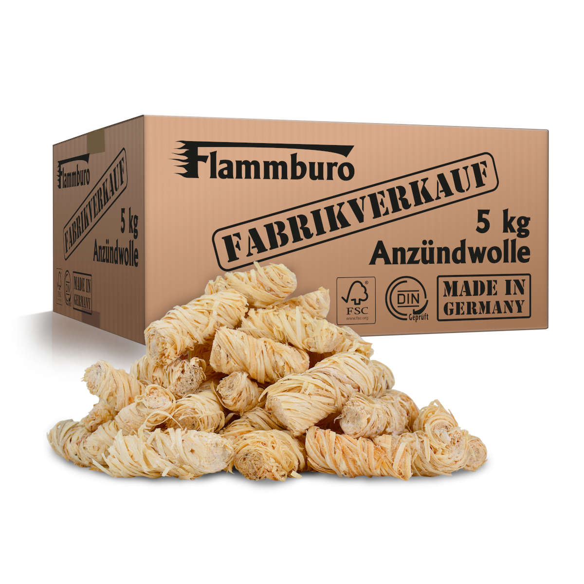 Ökologische Anzündwolle - 3, 5 oder 10 kg