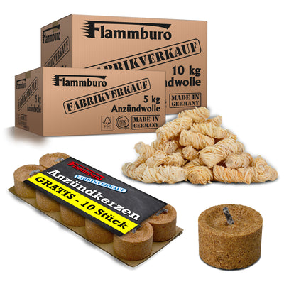 Ökologische Anzündwolle - 3, 5 oder 10 kg