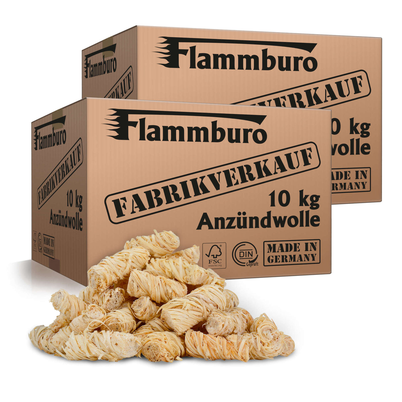 Ökologische Anzündwolle - 3, 5 oder 10 kg