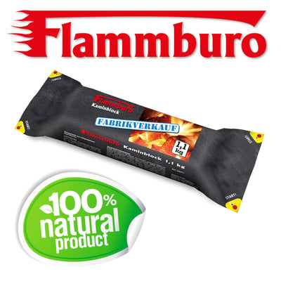 Kaminblock mit Logos