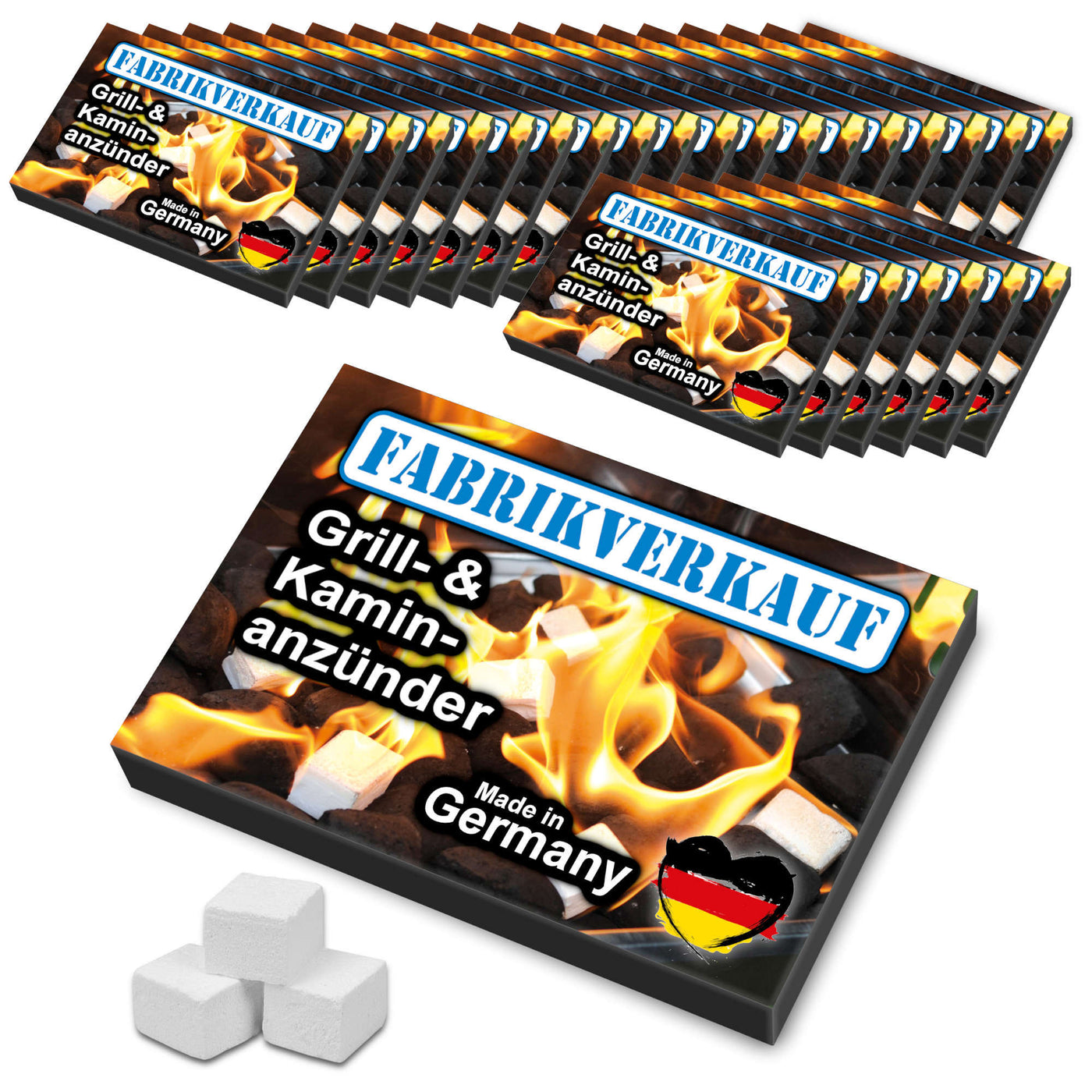 FABRIKVERKAUF Anzündwürfel Paraffin - 24 Platten
