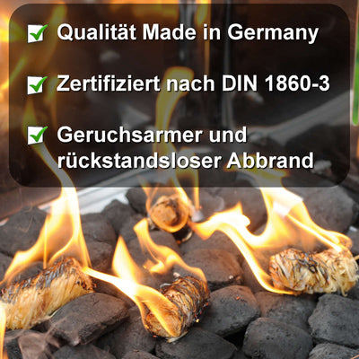  Qualität Made in Germany FLAMMBURO Anzündwolle Kaminanzünder Grillanzünder Öko-Anzünder Feuerbällchen Zündwolli