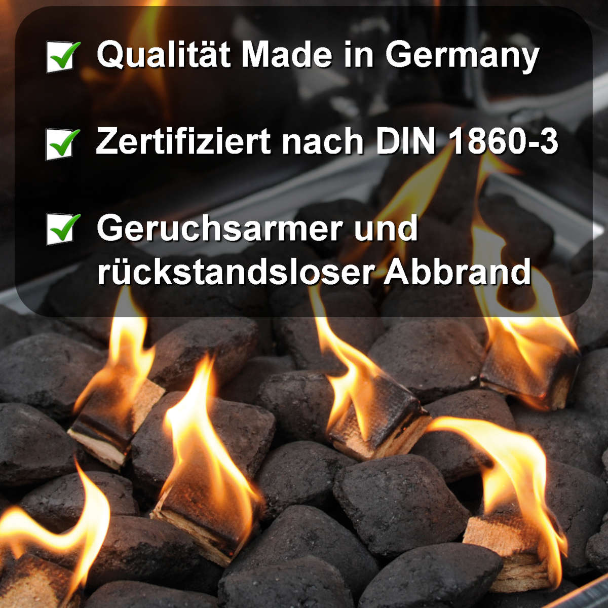 Qualität Made in Germany FLAMMBURO Anzündwürfel Kaminanzünder Grillanzünder Öko-Anzünder 